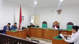 Saat sidang Perdana Praperadilan digelar di PN Palembang Senin (6/4/2026) yang diketahui Hakim tunggal Sangkot Lumban Tobing SH MH