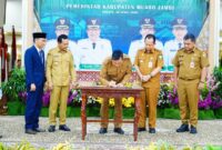 Bupati muba toha  Teken MoU Kerjasama Muba-Muaro Jambi, Langkah Strategis Hadapi Tantangan Perbatasan