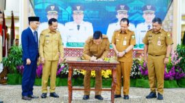 Bupati muba toha  Teken MoU Kerjasama Muba-Muaro Jambi, Langkah Strategis Hadapi Tantangan Perbatasan