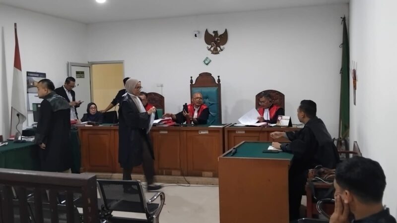 Suasana persidangan di PN Palembang saat JPU bacakan tuntutan pidana di PN Palembang, Senin (6/4/2026)