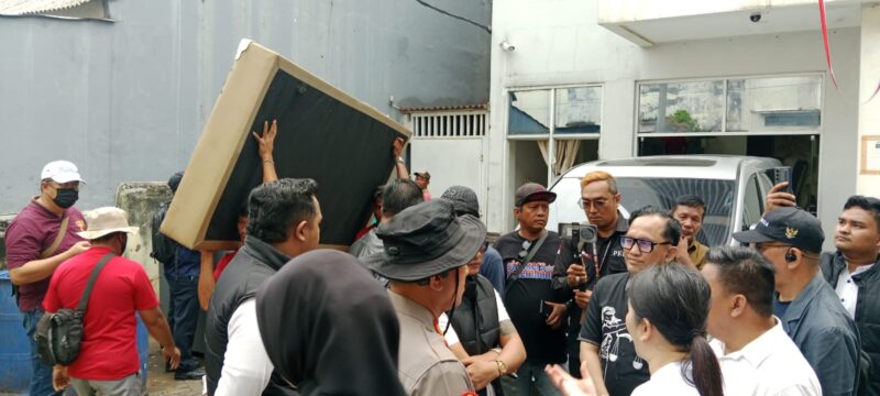 Proses saat jalan Eksekusi di Jalan Sukarami KM 9 Palembang