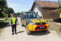 Personel Polsek Buay Madang Timur melaksanakan patroli pagi dan antisipasi 3C di Jalan Desa Wonodadi Asri, Kecamatan Buay Madang Timur, Kabupaten OKU Timur. 