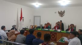 Saat para saksi dihadirkan di sidang Kasus dugaan korupsi Koni Lahat di PN Tipikor Palembang, Kamis (9/4/2026)