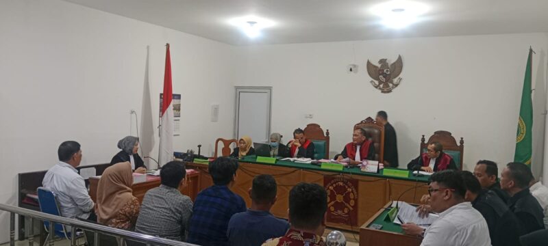 Saat para saksi dihadirkan di sidang Kasus dugaan korupsi Koni Lahat di PN Tipikor Palembang, Kamis (9/4/2026)