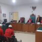 Saat kedua terdakwa dihadirkan di PN Palembang untuk mendengarkan tuntutan dari JPU, Kamis (9/4/2026)