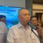 Menteri Perhubungan, Dudy Purwagandhi saat diwawancarai usai Launching Proyek Pelabuhan Tanjung Carat, Kamis (9/4/2026). Foto: Tia