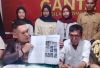 Saat LBH Ganta Sapriadi Syamsuddin, didampingi Syarif Hidayat dan Debit Sariansyah,memberikan keterangan, Kamis (9/4/2026)