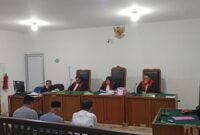 Saat tiga terdakwa dihadirkan di PN Tipikor Palembang Untuk mendengarkan pembacaan putusan, Jumad (10/4/2026)
