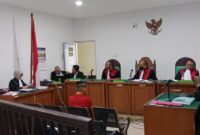 Saat JPU bacakan tuntutan pidana terhadap terdakwa Zulkarnain di PN Palembang, senin (13/4/2026)
