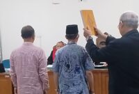 Saat saksi Bupati OKU, Teddy Meilwansyah dihadirkan di PN Tipikor Palembang, Selasa (14/4/2026)