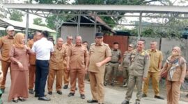 fhoto : walikota pagar alam bersama dinas lingkungan hidup lakukan peninjauan pembangunan pasar terminal nendagung