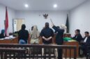 Saat saksi korban dan para saksi lain dihadirkan dalam sidang yang digelar di PN Palembang, Kamis (16/4/2026)