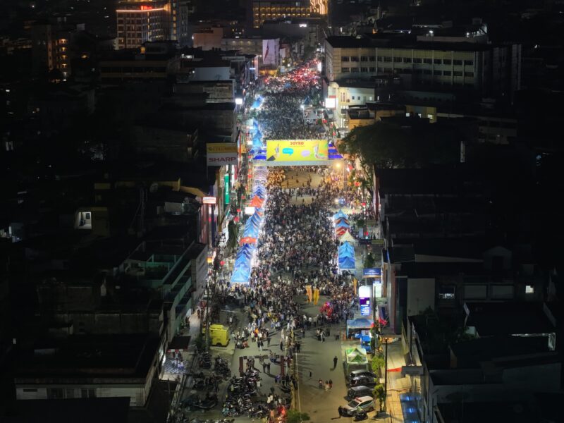 Car Free Night di Jalan Kolonel Atmo Palembang. Foto: Diskominfo Palembang.