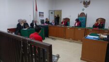 Saat JPU bacakan tuntutan Pidana persidangan yang digelar di PN Palembang, Selasa (21/4/2026)