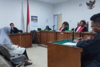 Saat Hakim Ketua bacakan putusan sela dipersidangan yang digelar di PN Tipikor Palembang, Rabu (22/4/2026)