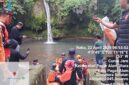 fhoto (istimewa/pusdal-op bpbd pagar alam): evakusai korban tenggelam di objek wisata curup mangkok kota pagar alam