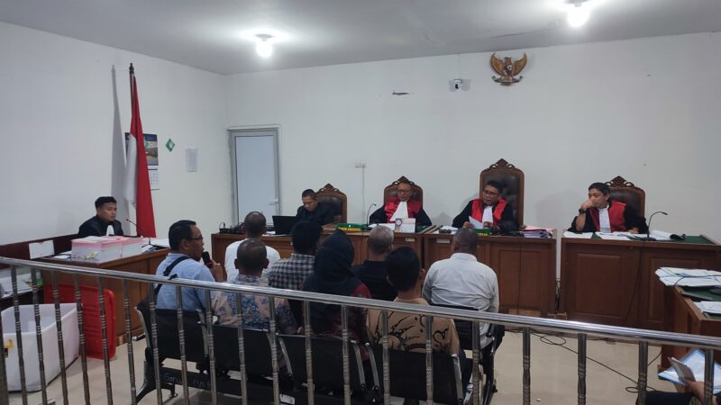 Saat para saksi dihadirkan dipersingan yang digelar di PN Tipikor Palembang, Rabu (22/4/2026)