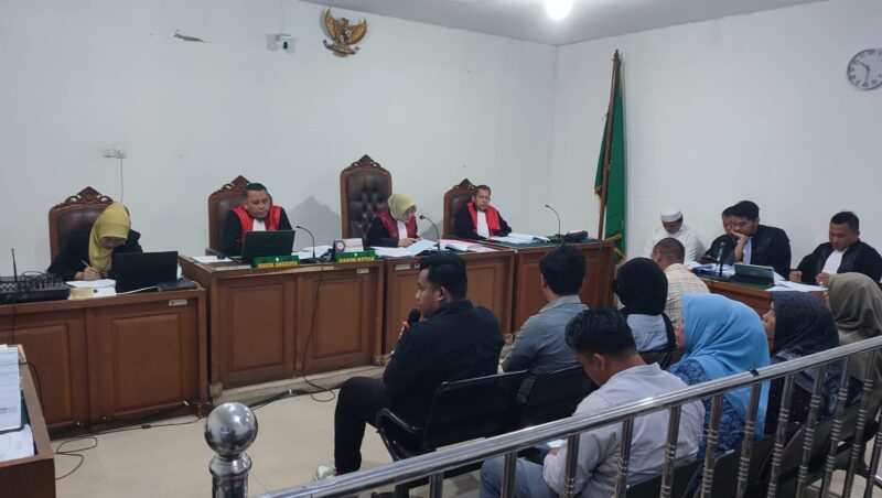 Saat Para saksi dihadirkan di PN Tipikor Palembang, Kamis (23/4/2026)