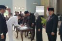fhoto : prosesi pelantikan dan pengambilan sumpah pejabat jabatan tinggi, administrator, pengawa, kepala sekolah dan jabatan fungsional dilingkungan pemkot pagar alam