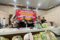 Ratusan gram ganja kering dan siap edar hasil tangkapan Polres Muratara. Foto: dokumen polisi.