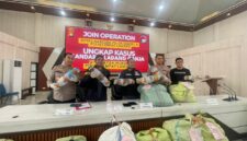 Ratusan gram ganja kering dan siap edar hasil tangkapan Polres Muratara. Foto: dokumen polisi.