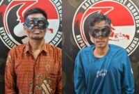 Ayah dan anak saat diamankan di Polres Musi Rawas. Foto: dokumen polisi.