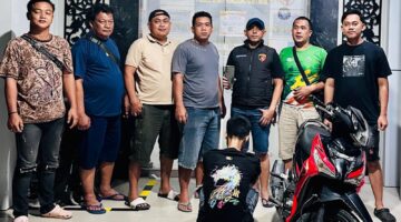 Tersangka saat diamankan di Polres OKU Timur. Foto: polisi.