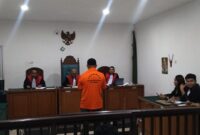 Saat majelis hakim menjatuhkan putusan terdakwa kasus TPPU di PN Palembang, Rabu (29/4/2026)
