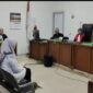 Saat terdakwa Wardiyah di hadirkan di sidang Tipikor PN Palembang