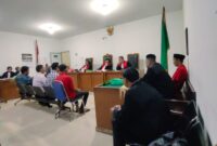 Suasana sidang kasus pembunuhan di Pengadilan Negeri Palembang, Kamis (30/4/2026).