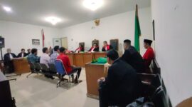 Suasana sidang kasus pembunuhan di Pengadilan Negeri Palembang, Kamis (30/4/2026).