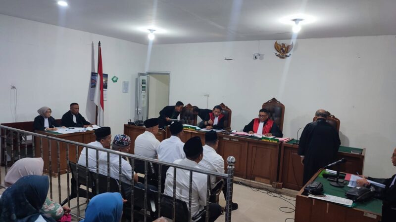 Saat enam terdakwa dihadirkan di PN Tipikor Palembang, kamis (30/4/2026)