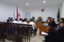 Saat para terdakwa dihadirkan di sidang Kasus dugaan korupsi Koni Lahat di PN Tipikor Palembang, Kamis (30/4/2026)