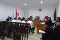 Saat para terdakwa dihadirkan di sidang Kasus dugaan korupsi Koni Lahat di PN Tipikor Palembang, Kamis (30/4/2026)