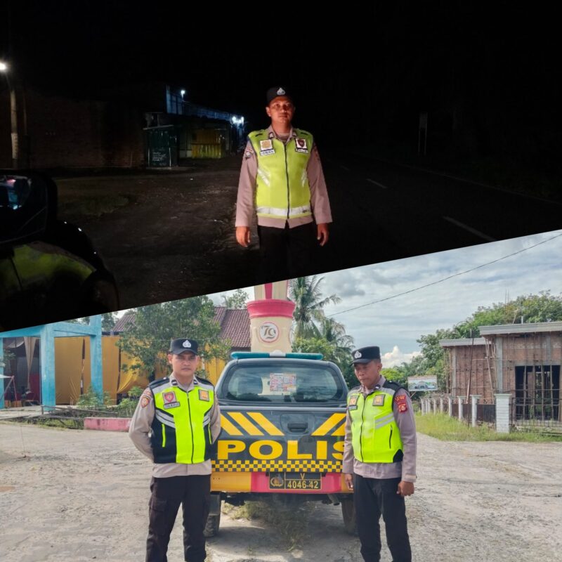 Siang dan malam, personel Polsek Buay Madang Timur tetap siaga di lapangan. 