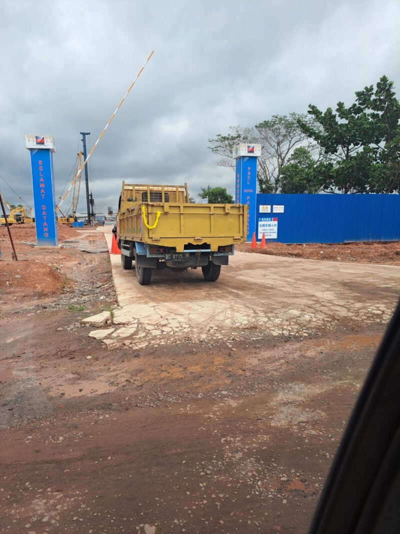 Lokasi proyek pembangunan Pembangkit Listrik Tenaga Sampah (PLTSa) milik PT Indo Green Power di kawasan Kramasan, Kecamatan Kertapati, Palembang,