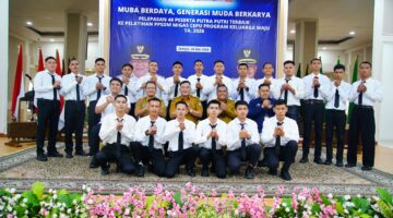 Bupati Muba HM TOHA Melepas pelajar ke migas Cepu