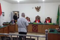 Saat majelis hakim menjatuhkan Hukuman terdakwa Ir. Prasetyo Boeditjahjono di persidangan yang digelar di PN Tipikor Palembang, Selasa (5/5/2026)