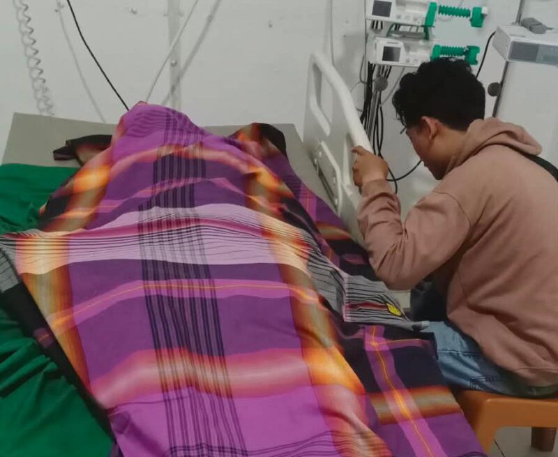 Korban atas nama Fahrul Hubaidi meninggal dunia di RSUD Rupit. Foto: Polres Muratara.