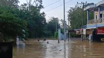 Banjir rendam puluhan ribu rumah di Muratara. Foto: BPBD Muratara.