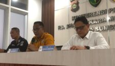 Karumkit RS Bhayangkara Moh Hasan Polda Sumsel Kombes Pol Budi Santoso dalam konferensi pers di RS Bhayangkara Moh Hasan Palembang, Jumat (8/5/2026).
