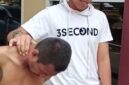 Foto : pelaku saat digiring polisi