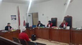 Saat JPU membacakan Tuntutan terdakwa Romli di sidang PN Tipikor Palembang, Senin (11/5/2026)
