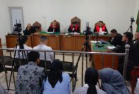 Saat dua Terdakwa dihadirkan di PN Tipikor Palembang Selasa (12/5/2026) untuk mendengarkan pembacaan putusan