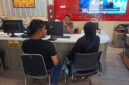 korban saat melapor ke SPKT polres palembang 