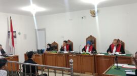 Saat Terdakwa Muhammad Ridho Kurniawan jalani sidang perdana di PN Tipikor Palembang, Rabu (13/5/2026)