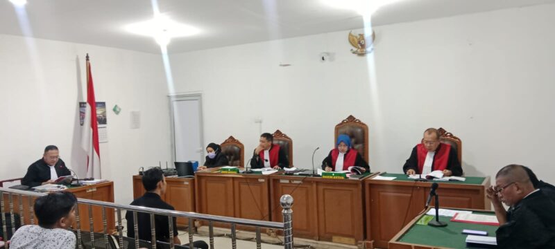 Saat Terdakwa Muhammad Ridho Kurniawan jalani sidang perdana di PN Tipikor Palembang, Rabu (13/5/2026)