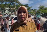 Kepala Bidang Sarana dan Sarana Distribusi Perdagangan (SSDP) Dinas Perdagangan Kota Palembang, Elsa Noviani saat diwawancarai, Rabu (13/5/2026). Foto: Tia