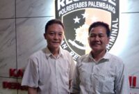 Foto : pihak yayasan PGRI Usai Dipanggil penyidik Pidum Polrestabes Palembang