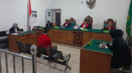 Saat Terdakwa Juanda  Dihadirkan di PN Palembang , Senin (18/5/2026)